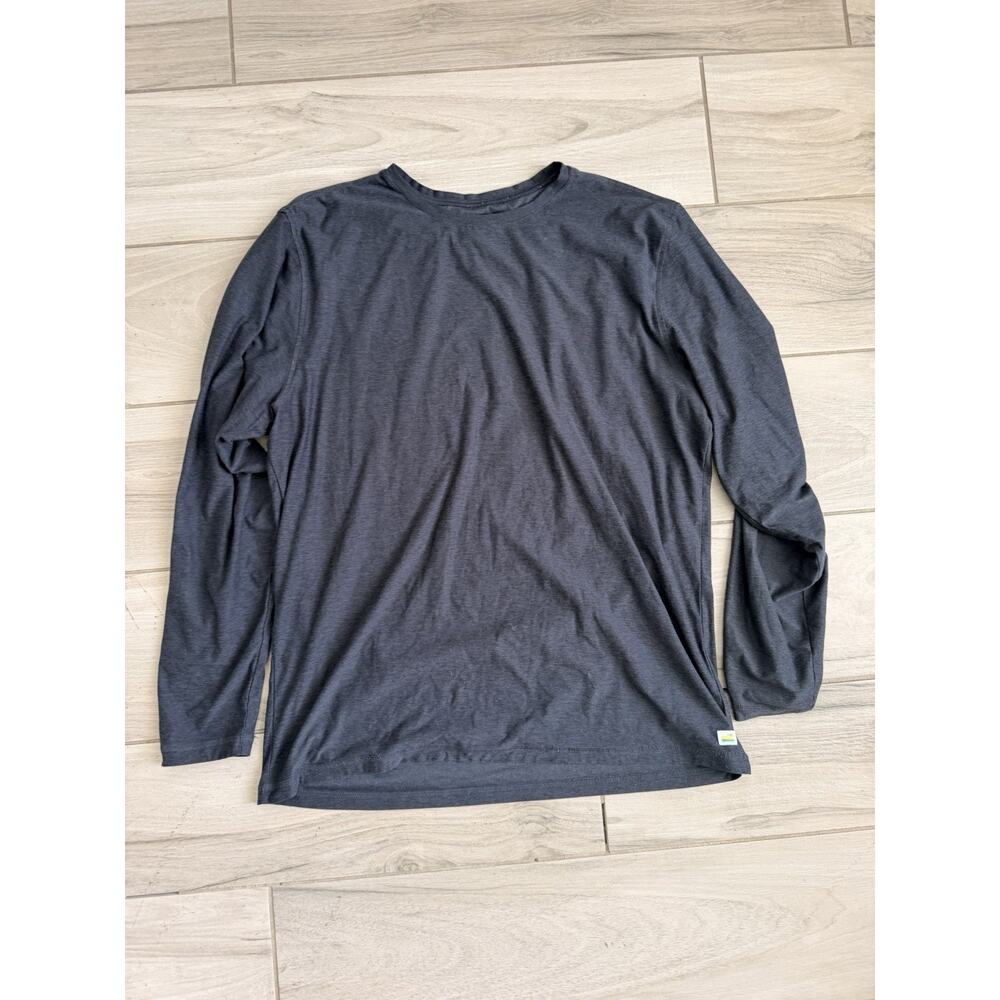 Vuori Strato Tech Long Sleeve Charcoal Heather XXL V178 Mens Performance Shirt